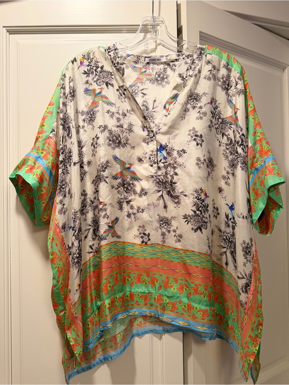 Johnny Was Dreamer Garden Carla Silk Blouse